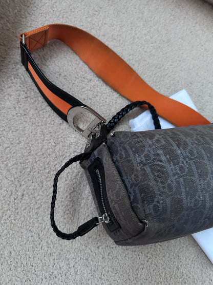 Dior by John Galliano “Remove before flight” Oblique Shoulder Bag