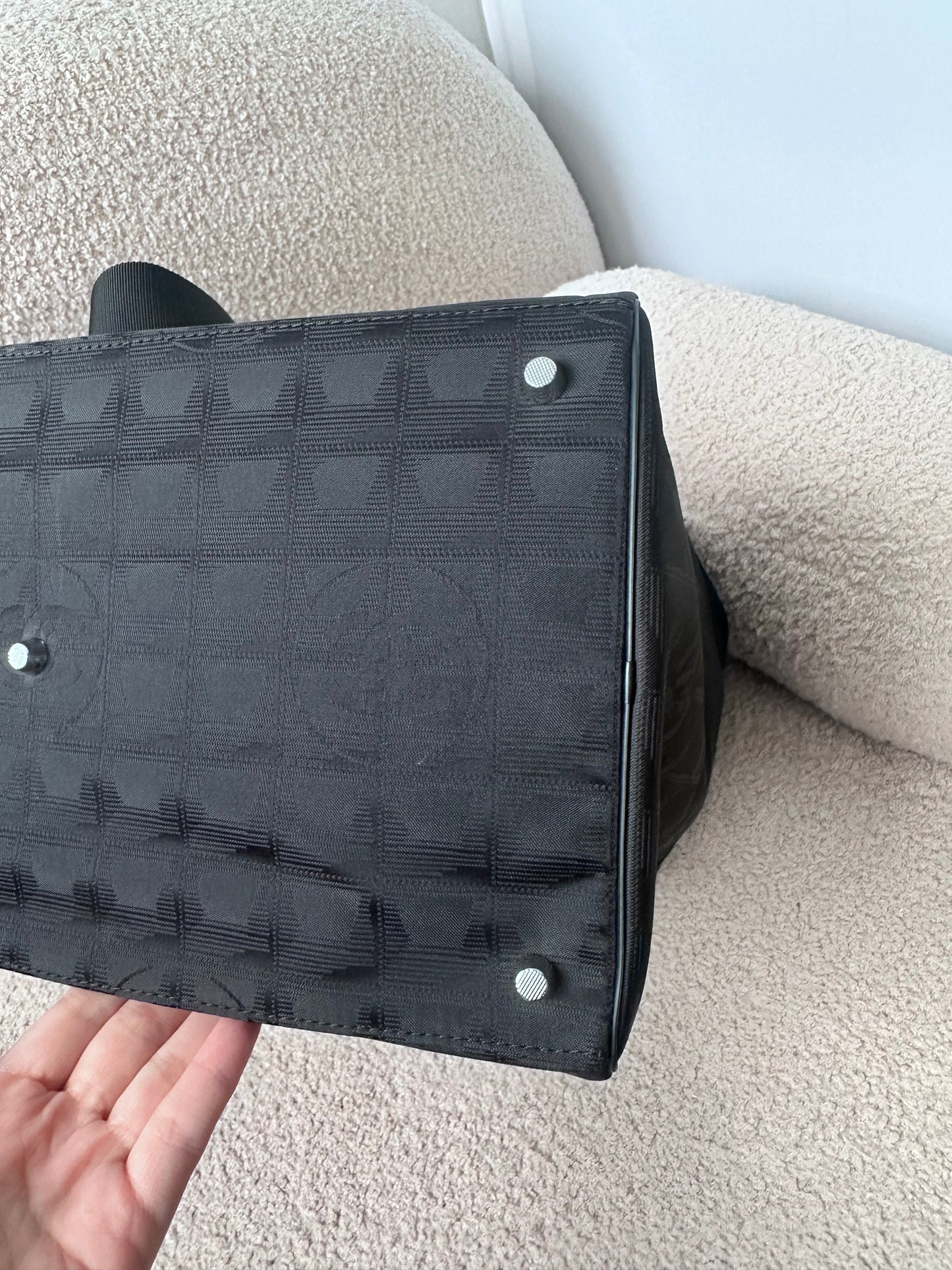Chanel Large Travel Line Duffle Boston Luggage Bag
