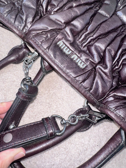 Miu Miu XL Large Matelasse Napa Leather Tote Bag