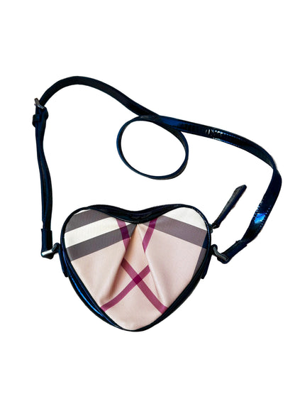 Burberry Nova Check Mini Heart Crossbody Bag