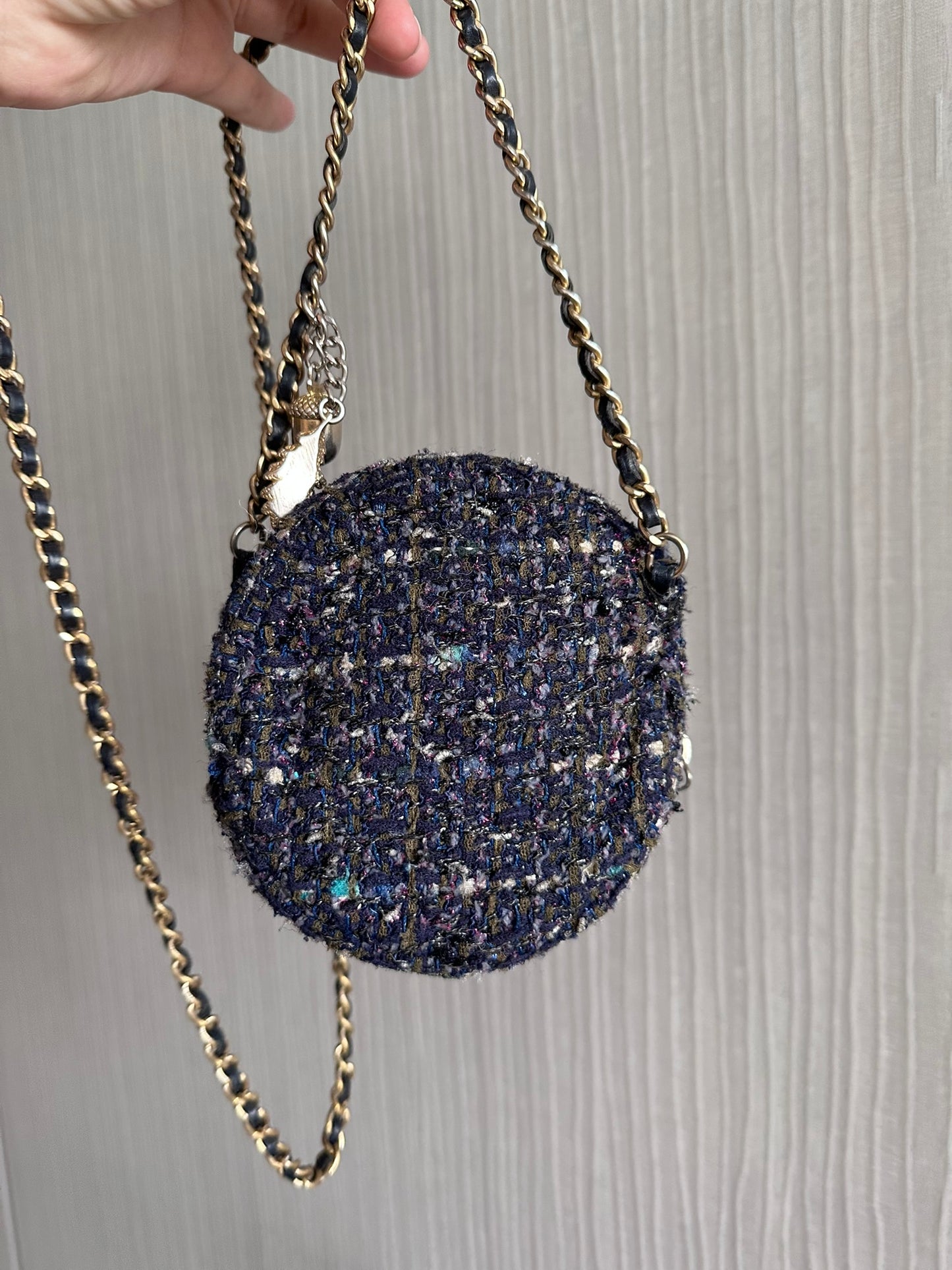 Chanel Autumn Limited Edition Round Tweed Sling Bag