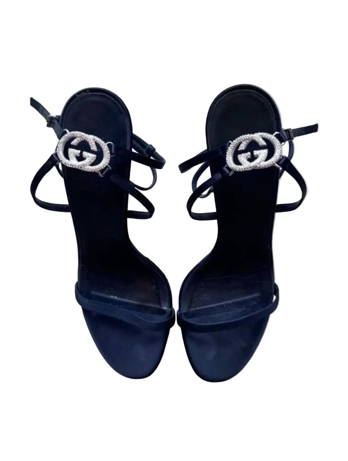 Gucci by Tom Ford Crystal GG Strappy Heels Black