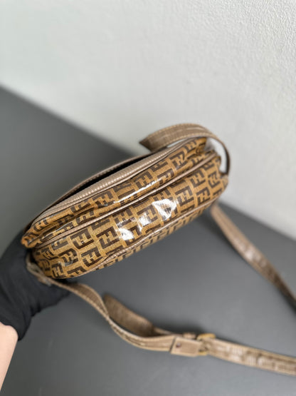 Fendi FF Zucca Zucchino Oval Crossbody Bag