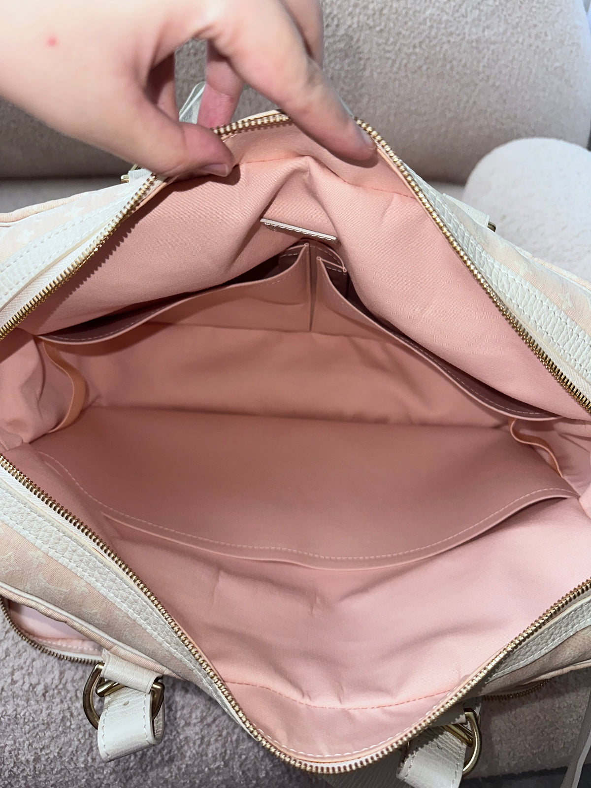 Louis Vuitton Baby Pink Mini Lin Travel Diaper Carryall Bag