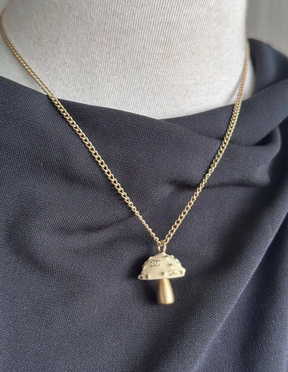 Rare Chanel 2003 Vintage Mushroom Motif Necklace Pendant