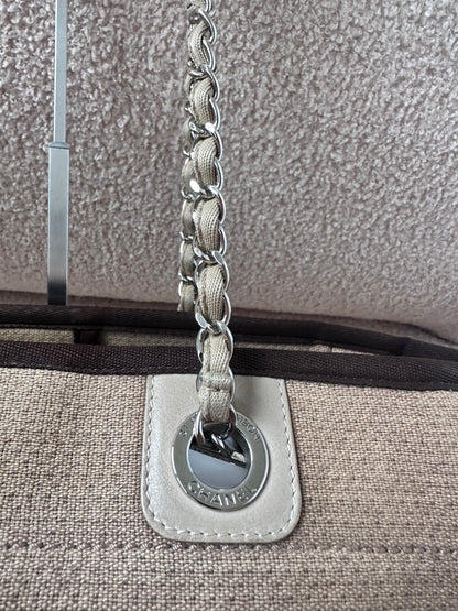 Chanel Deauville Shopping Tote Bag Beige
