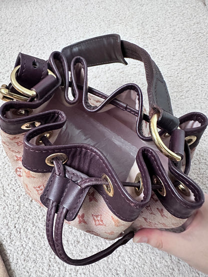Louis Vuitton Noelie Monogram Mini Lin Canvas Bucket Bag