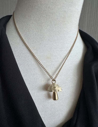 Rare Chanel 2003 Vintage Mushroom Motif Necklace Pendant