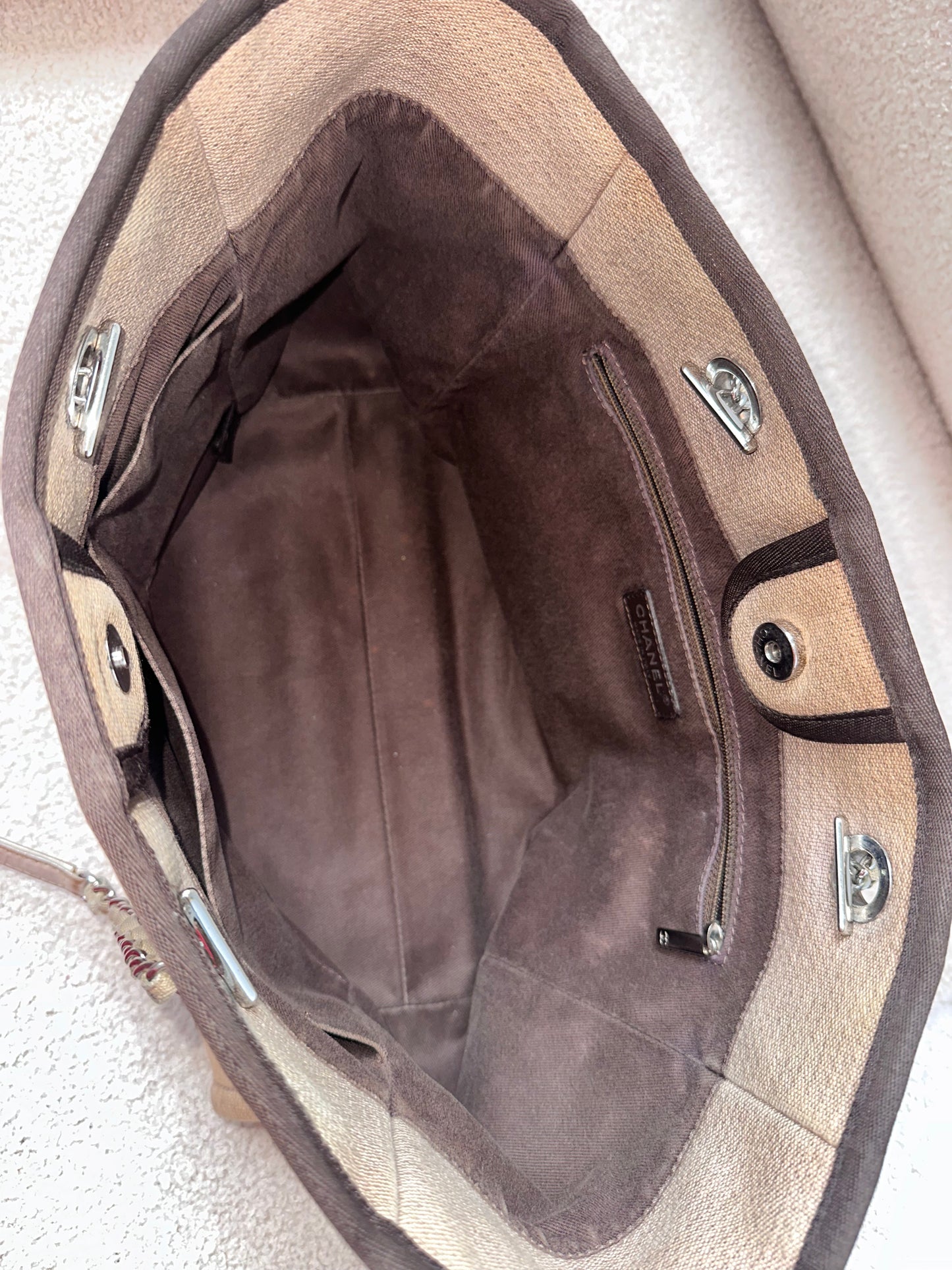 Chanel Deauville Shopping Tote Bag Beige