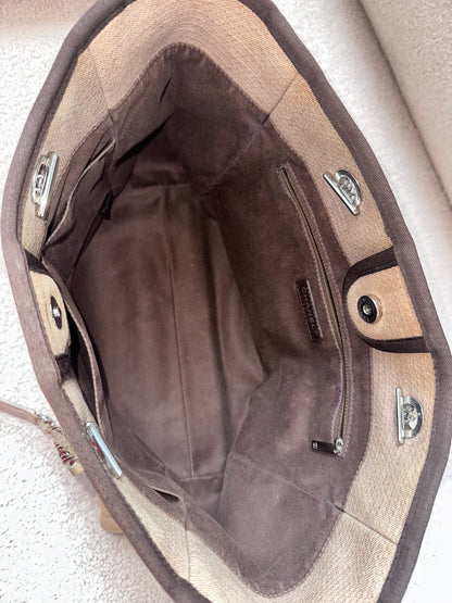 Chanel Deauville Shopping Tote Bag Beige