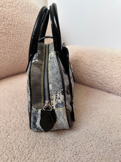 Dior John Galliano “Miss Diorella” Speedway Denim Bowler Bag