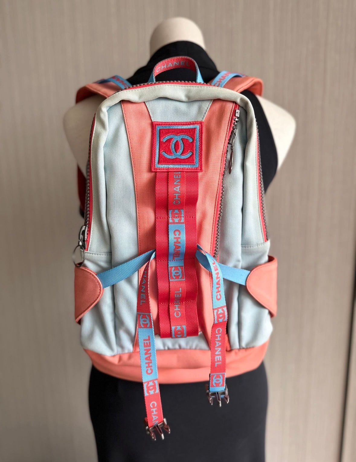 Rare Chanel Sports Line Backpack Canvas CC Logo