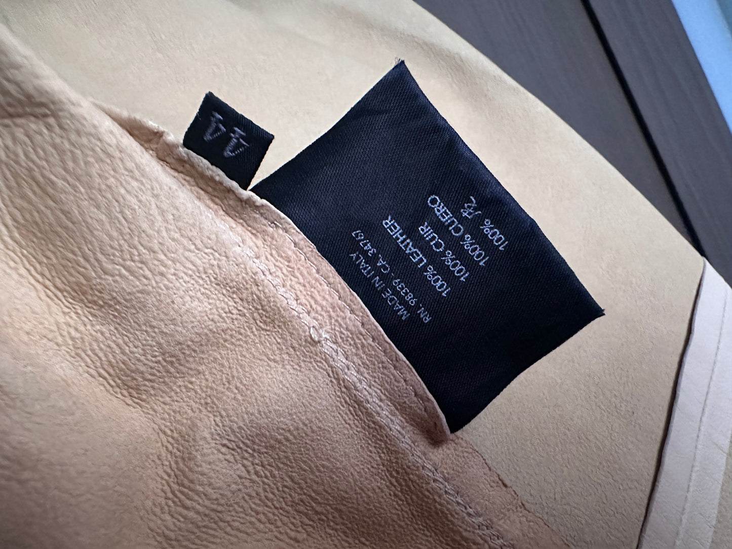 Prada 100% Leather Short Sleeve Collar Shirt Top