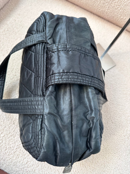 Rare Chanel 2005-2006 Black Nylon Sport Line Travel Bag