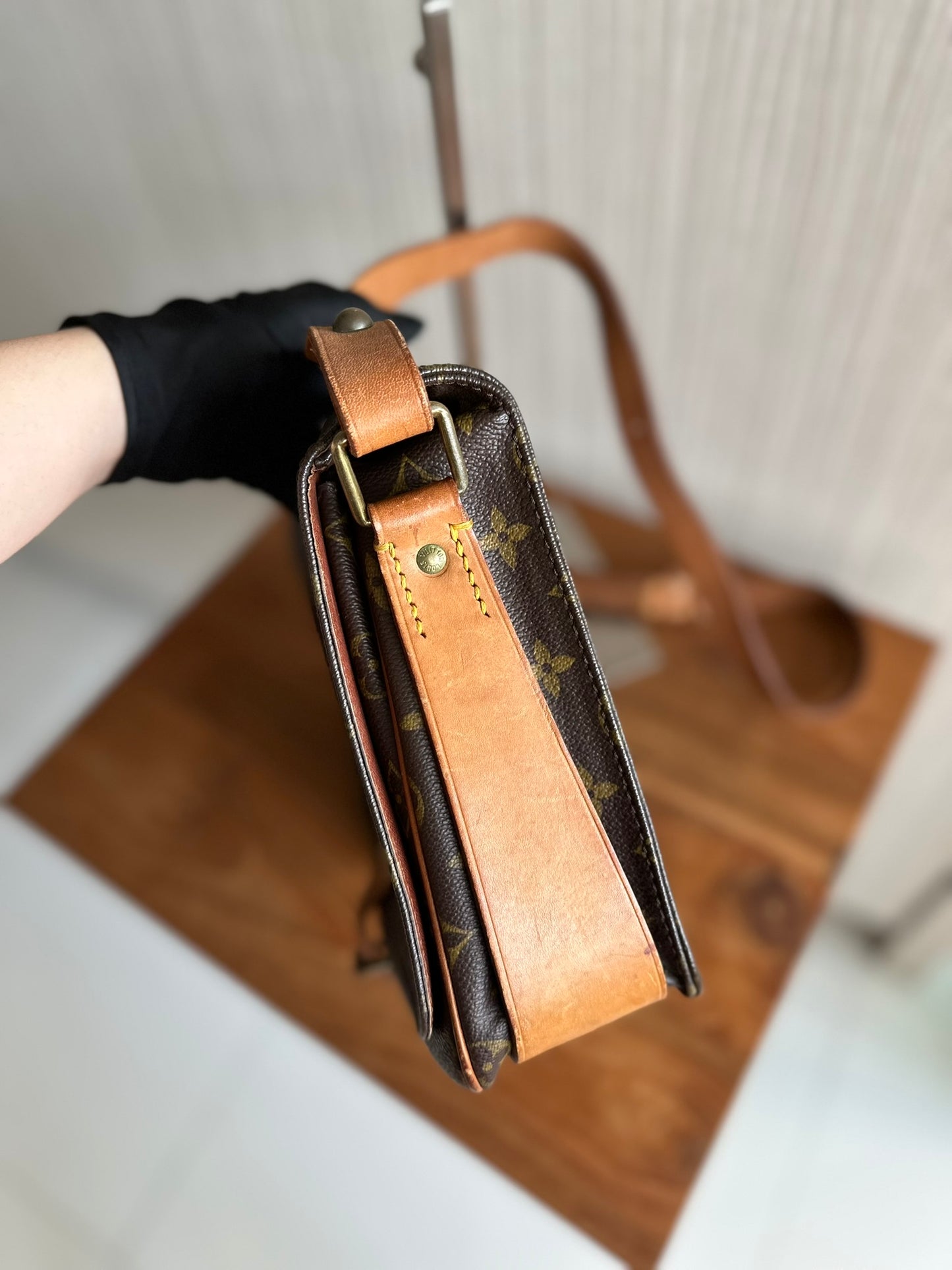 Louis Vuitton  Cartouchiere GM Messenger Crossbody Bag Brown Monogram