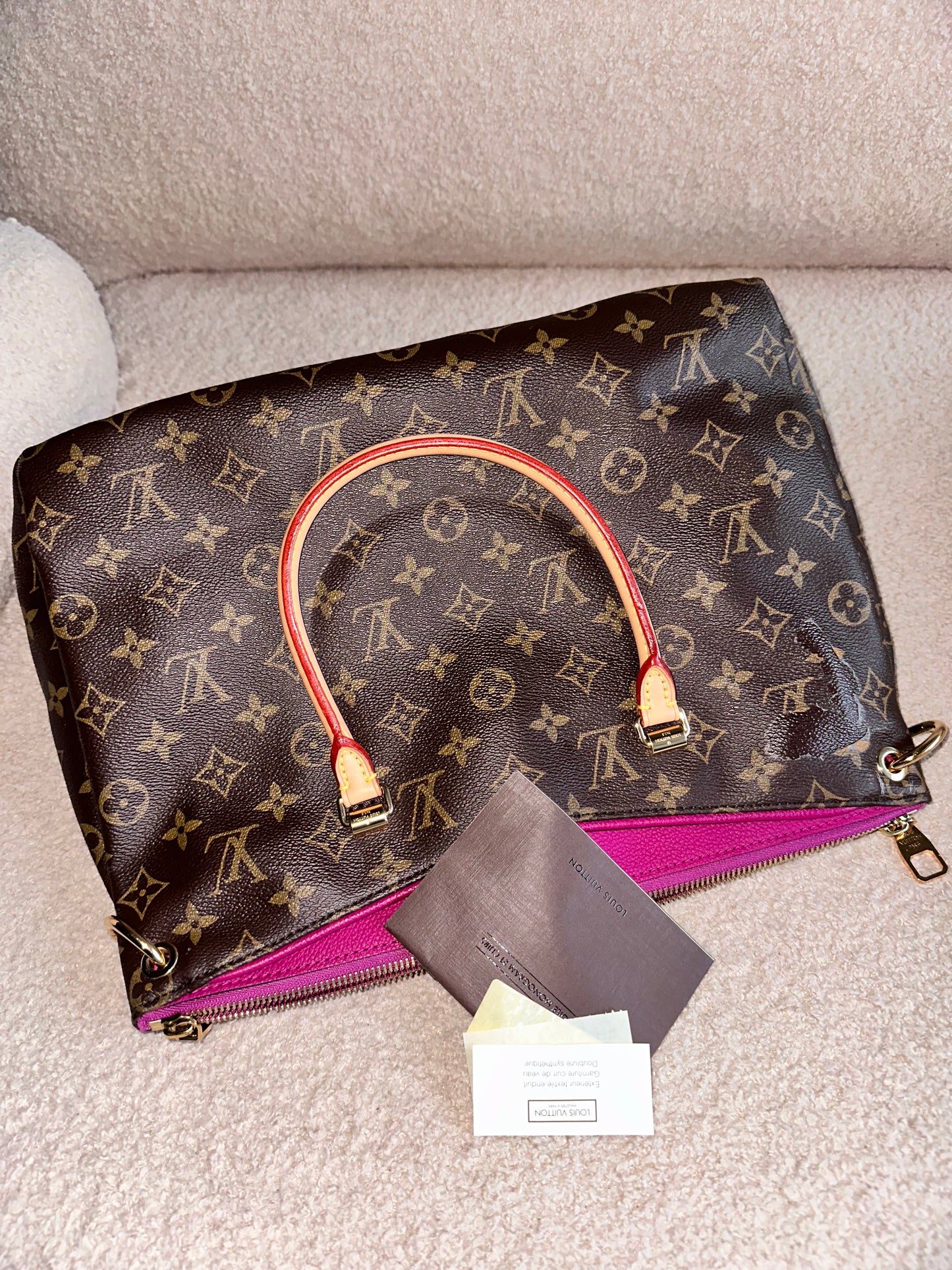 Louis Vuitton Monogram Pallas MM Tote Bag - Rose Fuchsia