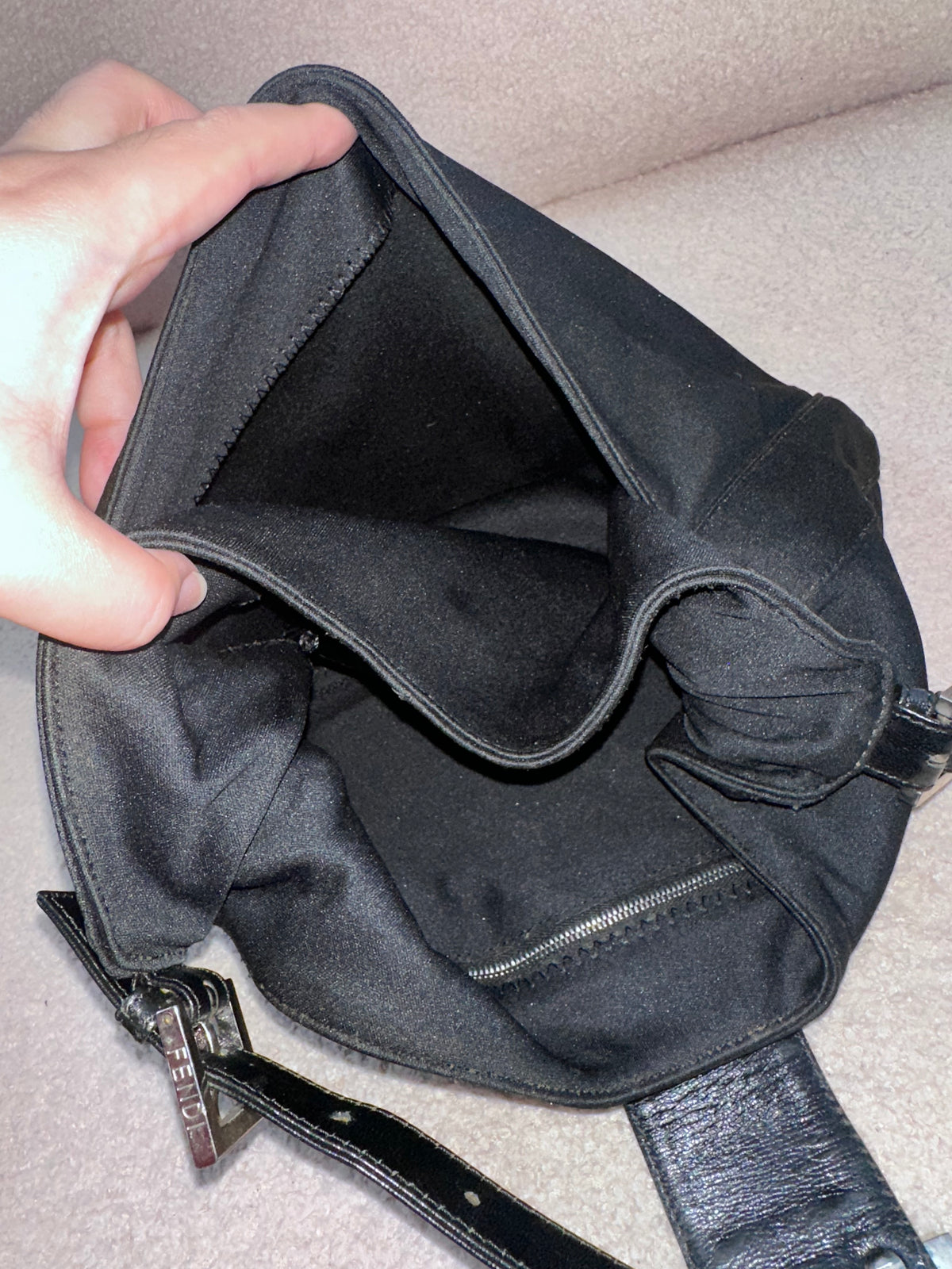 Fendi FF Baguette Hobo Black