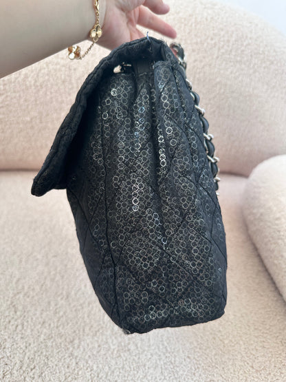 Chanel Sequins Maxi Classic Flap Bag