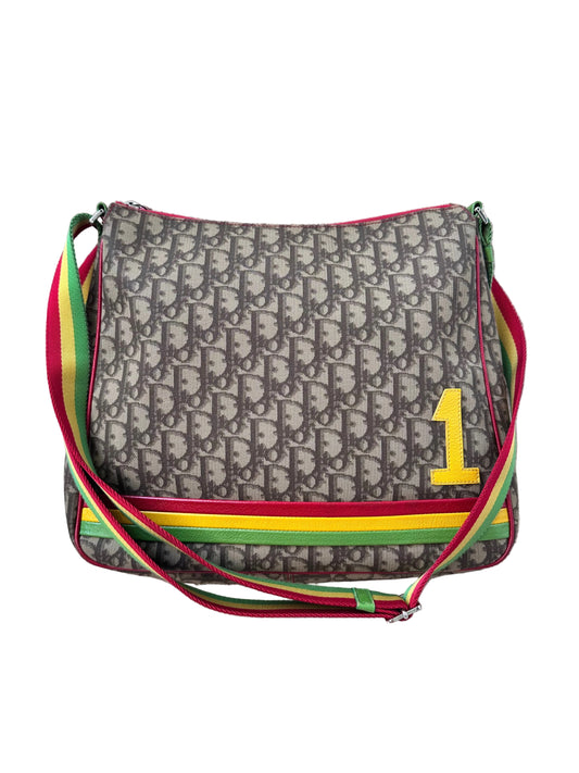 Dior Rasta 2004 John Galliano Rainbow Messenger Crossbody Bag