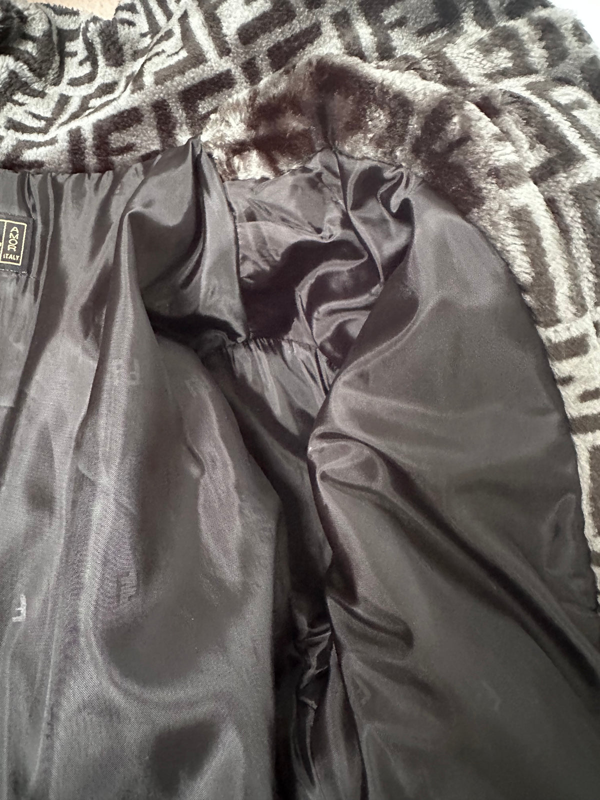 Fendi Vintage FF Monogram Plush Coat Jacket