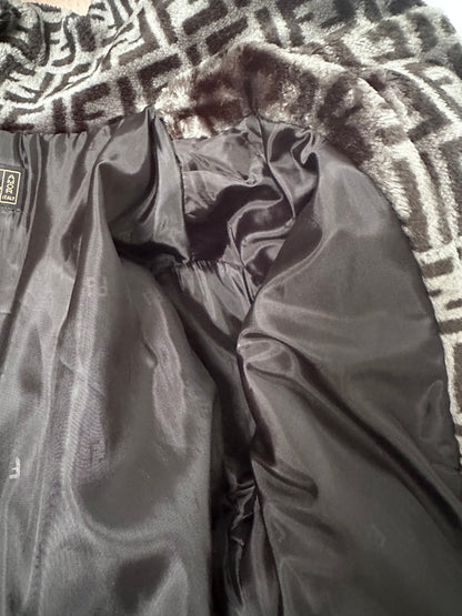Fendi Vintage FF Monogram Plush Coat Jacket