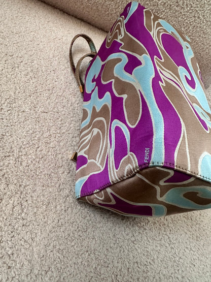 Rare Fendi 2002 Archive Swirl Bento Box Baguette Bag
