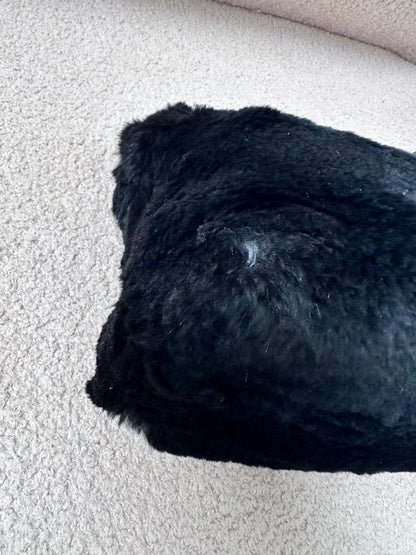 Chanel Archive 2000-2002 Rabbit Fur East West Tote