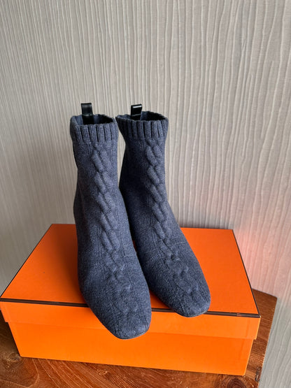 Hermes Knit Ankle Boots Volver Jenna 60