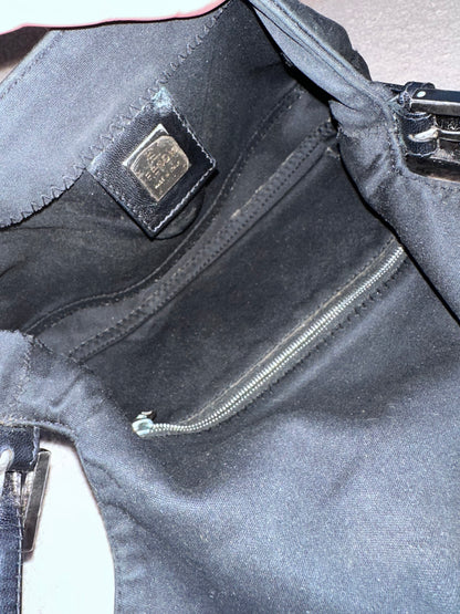 Fendi Baguette Black Nylon Leather