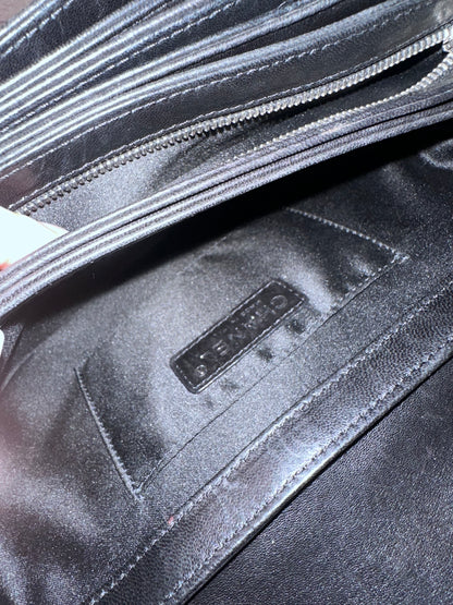 Chanel Quilted Accordion Classic Medium Flap Black SHW