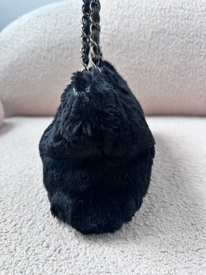 Chanel Archive 2000-2002 Rabbit Fur East West Tote
