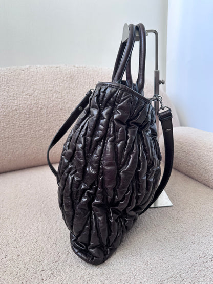Miu Miu XL Large Matelasse Napa Leather Tote Bag