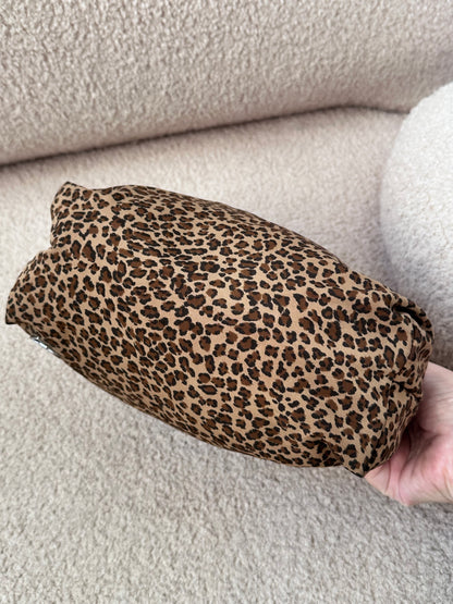 Bottega Vaneta Leopard Print Mini Hobo Top Handle Bag