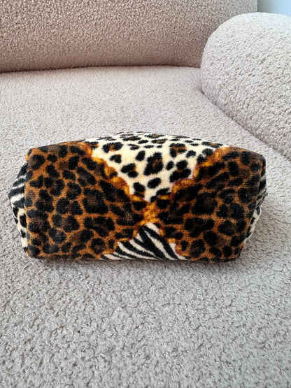 Dior Vintage Animal Print Vanity Zip Pouch