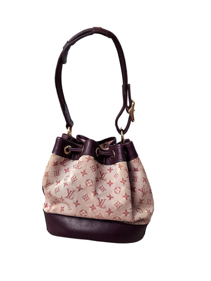 Louis Vuitton Noelie Monogram Mini Lin Canvas Bucket Bag