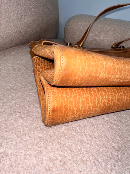 Christian Dior Orange Iridescent Trotter Jeans Pocket Shoulder Bag
