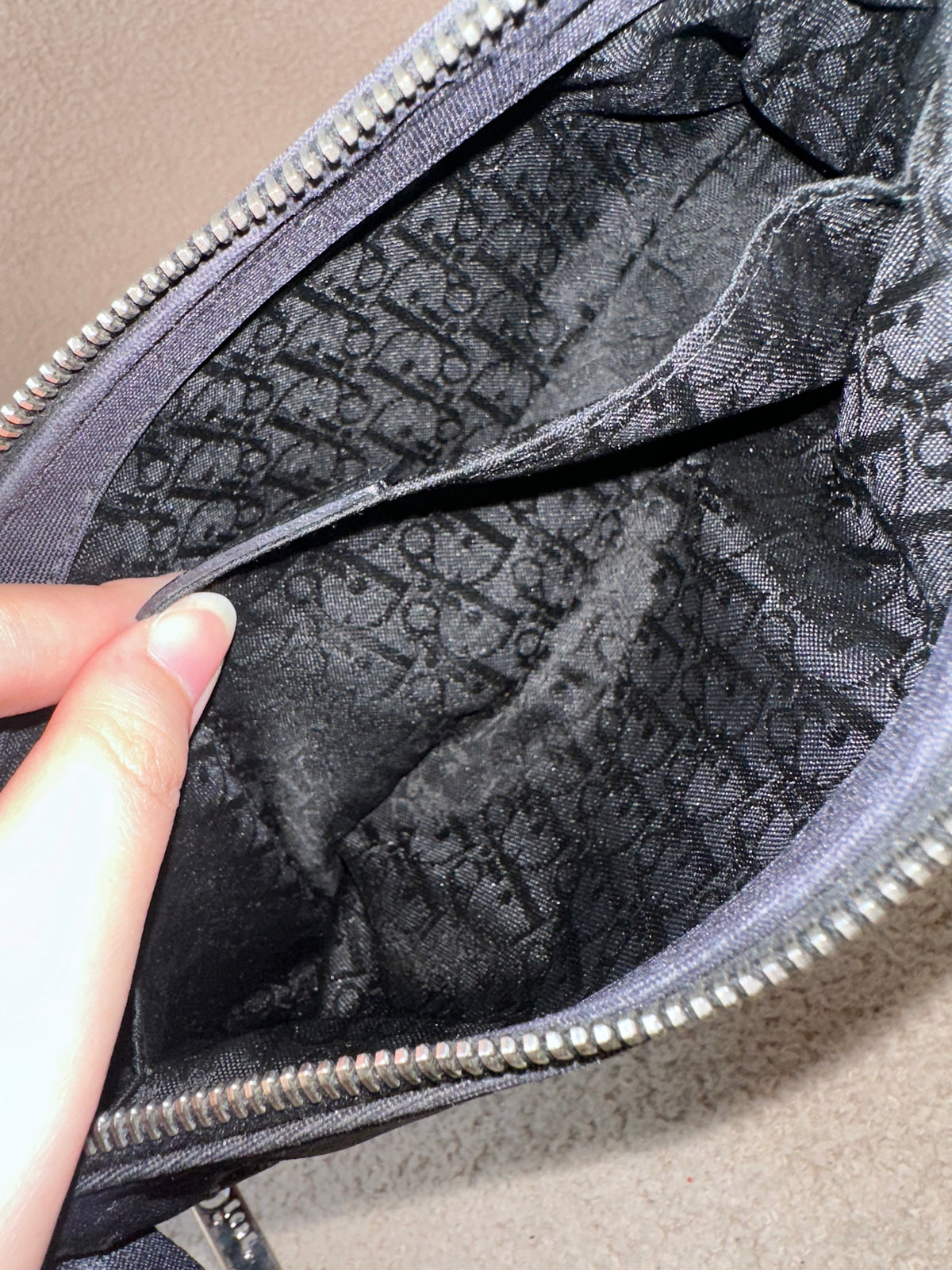 Dior John Galliano Hardcore Small Hobo Bag Crystal Logo