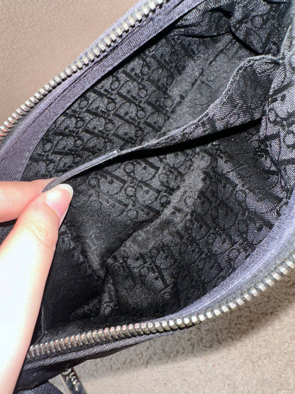 Dior John Galliano Hardcore Small Hobo Bag Crystal Logo