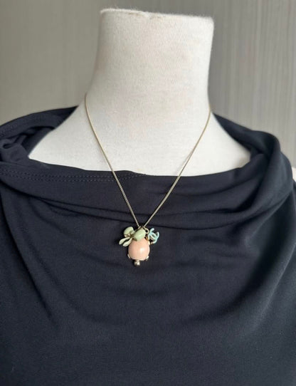Rare Chanel 2008 Ribbon Turtle CC Icon Necklace Pendant