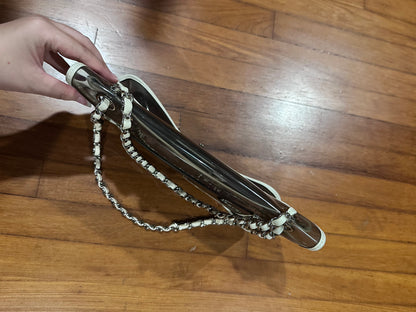 RARE Chanel 2008 Heart Lock PVC Medium Chain Flap Bag