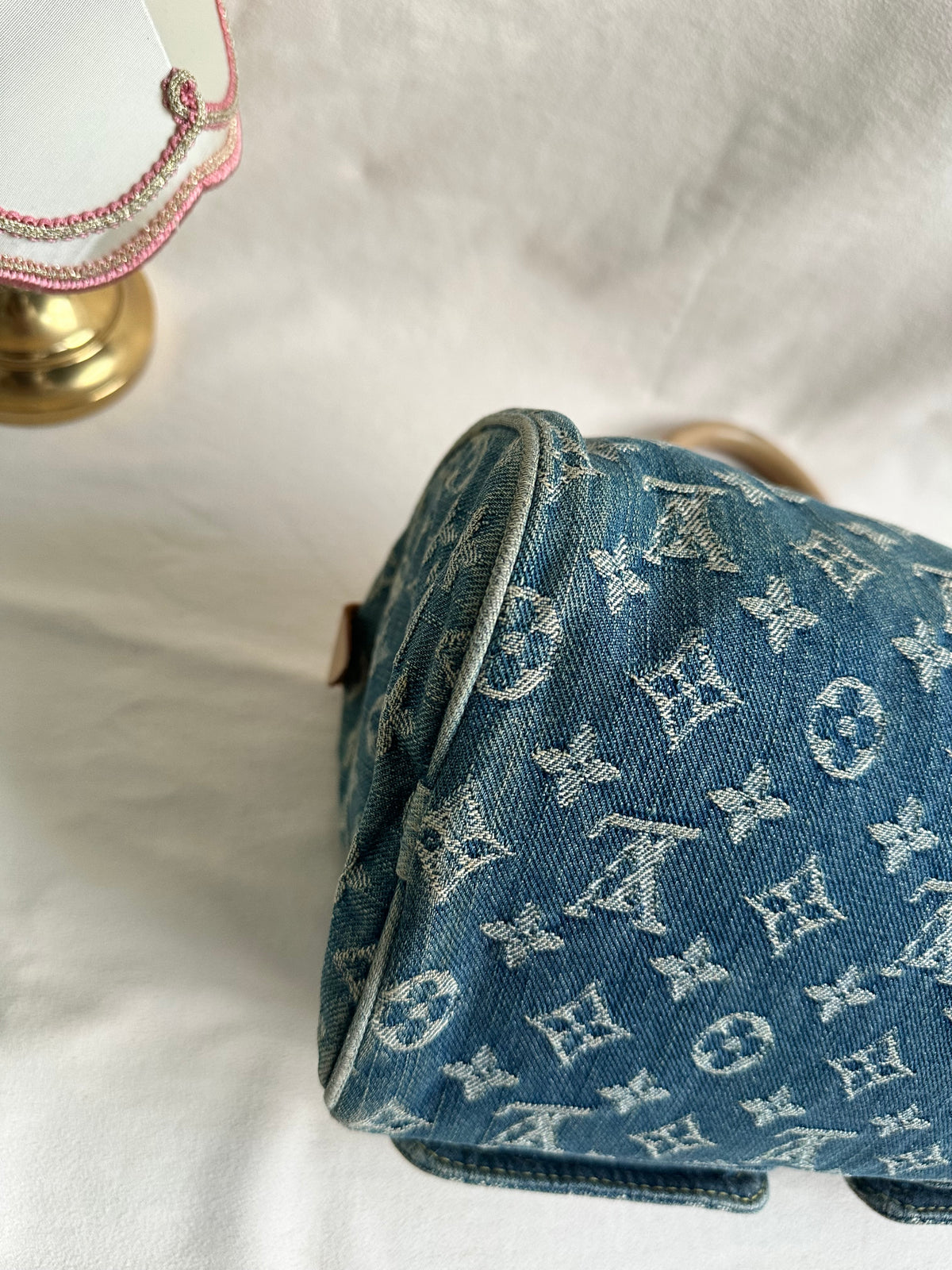 Louis Vuitton Blue Denim Neo Speedy Boston Bag
