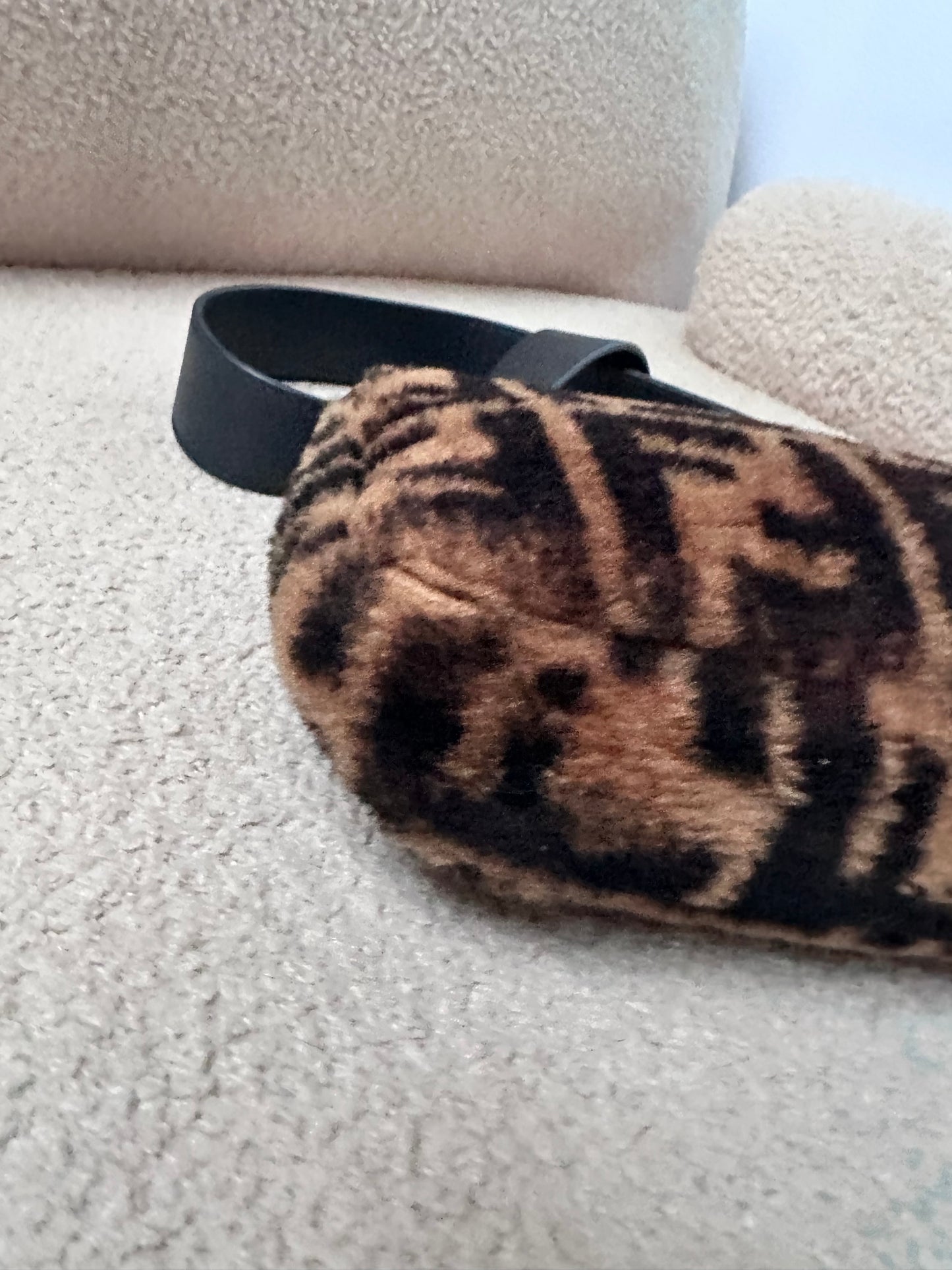 Fendi Shearling Fur Zucca Baguette