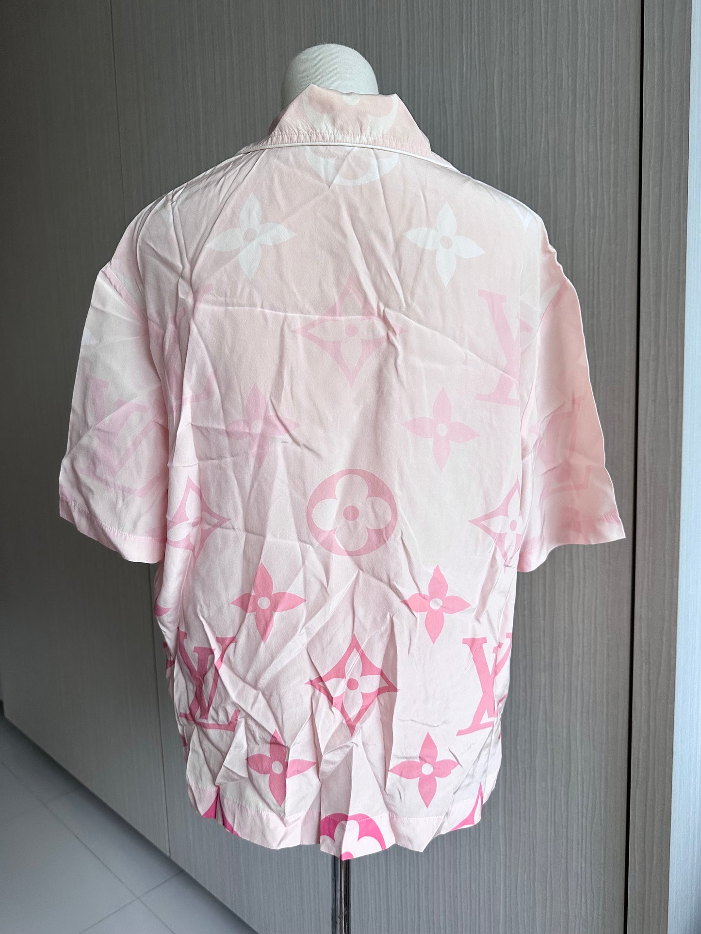 Louis Vuitton 2025 Silk Pink Ombre Pyjamas Shirt Top