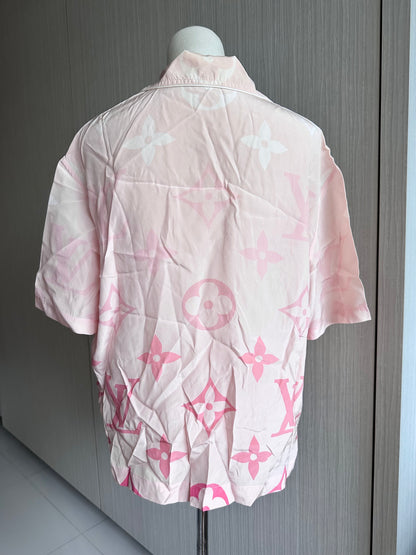 Louis Vuitton 2025 Silk Pink Ombre Pyjamas Shirt Top