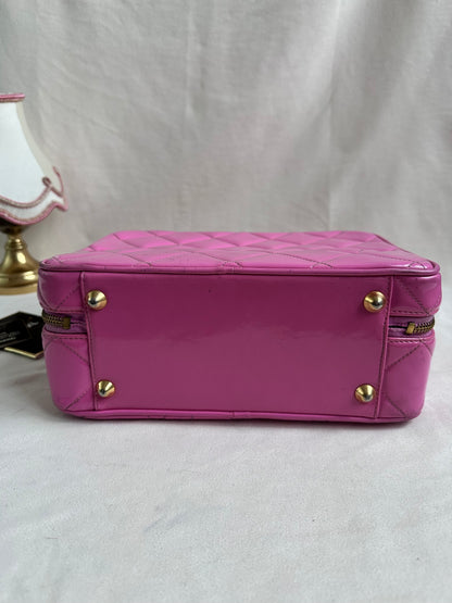 Rare Chanel 1995 Barbie Pink Medium Vanity Two Way Bag with Chain