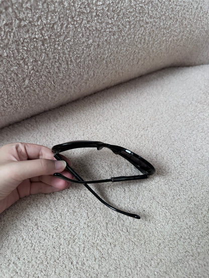 Chanel Vintage Oversized CC Logo Felt Sunglasses