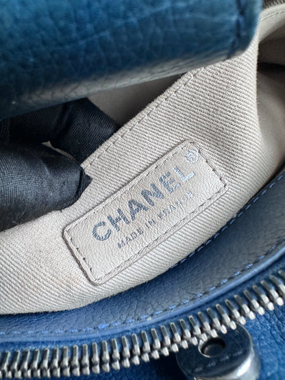 Chanel Cerf Executive Tote - Blue Calf Leather