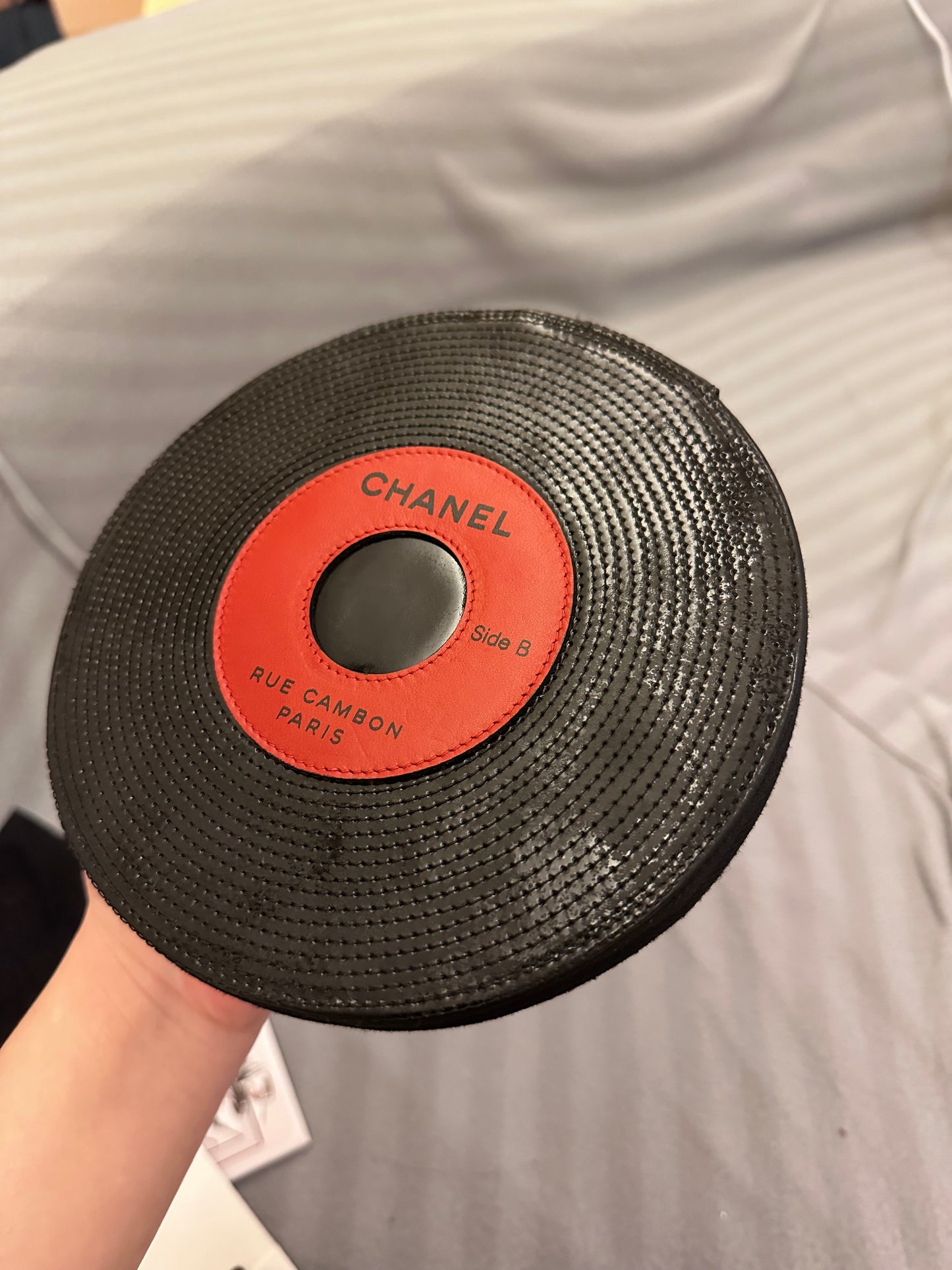 Rare Chanel Vinyl Record Disk Minaudiere Clutch Bag