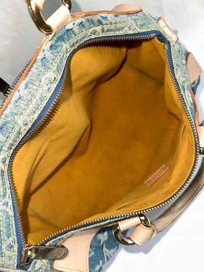 Louis Vuitton Blue Denim Neo Speedy Boston Bag