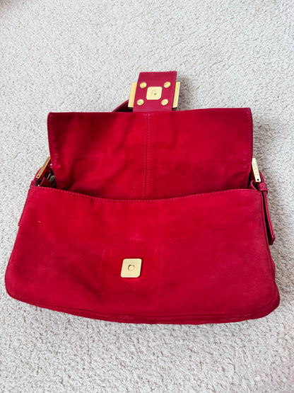 Fendi Glitter FF Gold Buckle Baguette